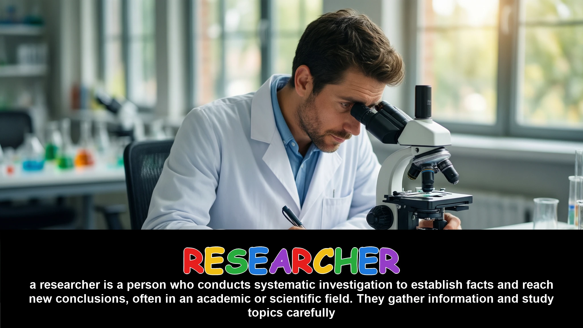 English Illustration for researcher